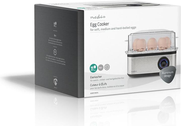 Image du produit Nedis KAEB130EAL - Vařič na Vejce | 8 ks | 3 fáze | miska | 500 Wattů (Prise UE)