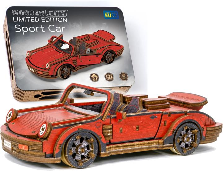 Actual product image WoodenCity Kit sports car painted