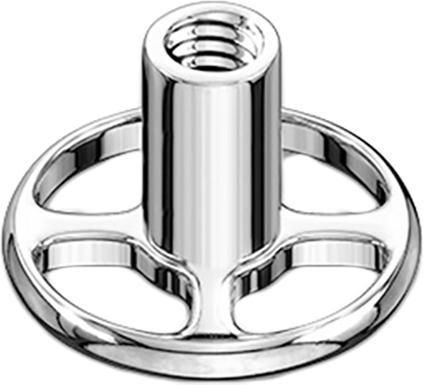 Star Piercing Dermal Anchor Anker rund vier Loch (ohne Messing, Titan G23)