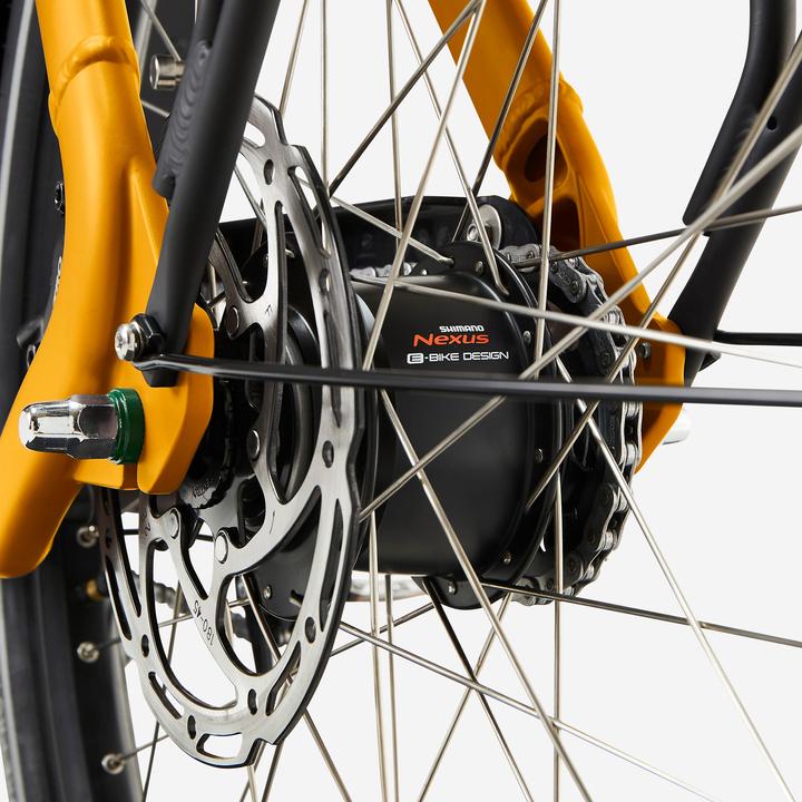 Produktbild Btwin E-Lastenfahrrad Cargobike Long John F900E Family gelb