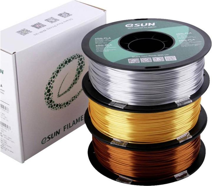 Produktbild eSUN eSilk (PLA, 1.75 mm, 1000 g, Gold)