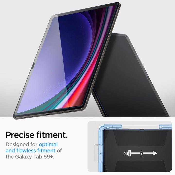 Image du produit Spigen Glas.TR Sam Tab S9+ Plus 12.4" X810/X816B "EZ FIT" szkło hartowane AGL06999 (1 pièce(s), Galaxy Tab S9 Plus)