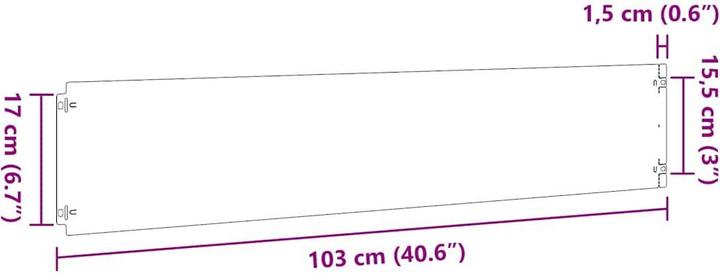 Produktbild VidaXL Rasenkanten 30 Stk. Anthrazit 20x103 cm Kaltgewalzter Stahl Gartenkante (103 cm)