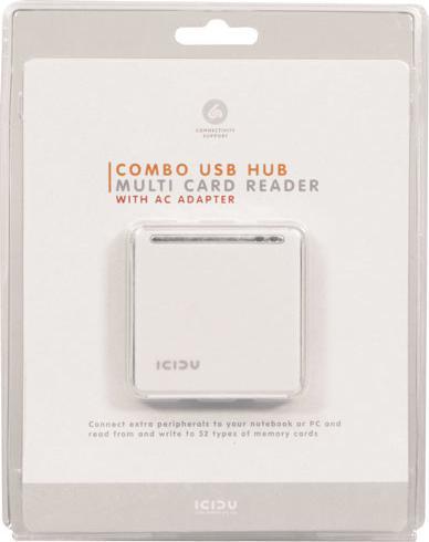 Actual product image Icidu USB 2.0 HUB & Reader White (USB 2.0)
