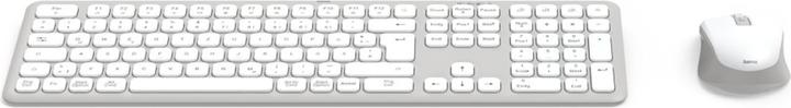 Actual product image Hama WK-550 Wireless keyboard and mouse set white (DE, Wireless)