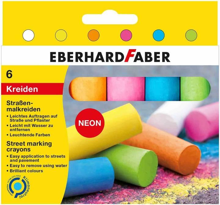 Actual product image EberhardFaber Street colouring chalk 6pcs neon assorted (Neon, 6 x)