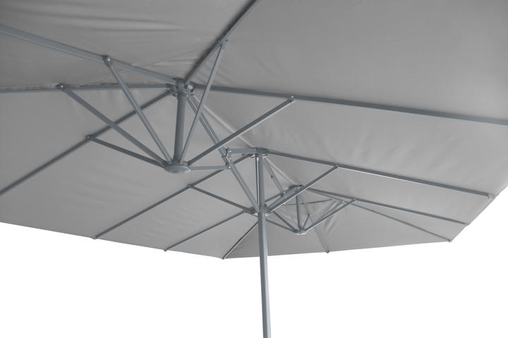 Actual product image Leco Rechteck-Doppelsonnenschirm lichtgrau (2.70 m)