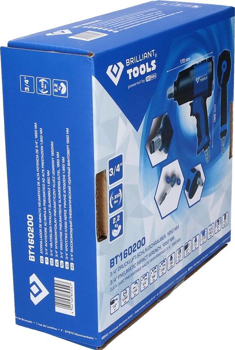 Image du produit Brilliant Tools BT160200 Clé à chocs pneumatique 3/4 (Air comprimé)