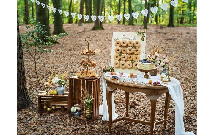 Actual product image Partydeco Party accessory wooden font Sweet Bar 37 x 10 cm, White