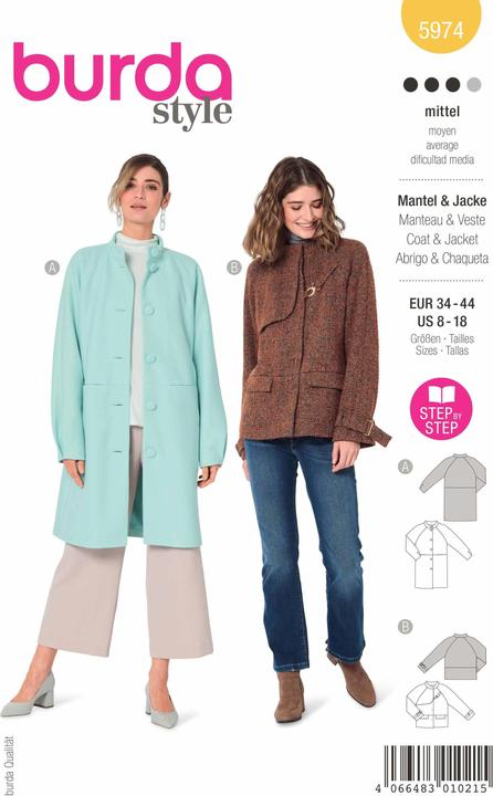 Immagine prodotto Modello Giacca e cappotto con maniche raglan e collo alto