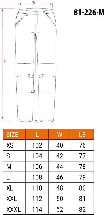 Valeurs nutritives et ingrédients Neo Pantalon de travail (M)