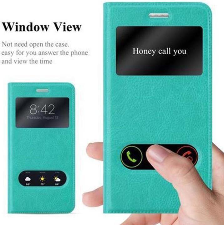 Actual product image Cadorabo Book with View double window cover (Samsung Galaxy Grand Prime)