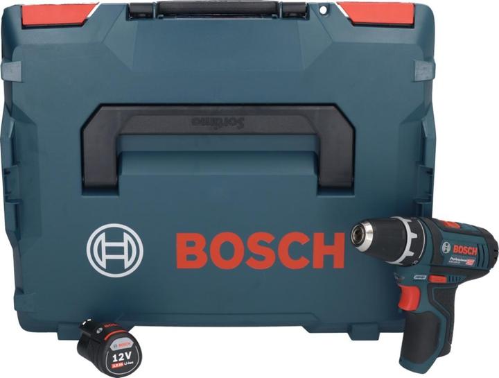 Productafbeelding Bosch Professional Bosch GSR 12V-15 Professionele accuboormachine + 1x accu 3.0Ah + L-Boxx - zonder oplader (Oplaadbare batterij)