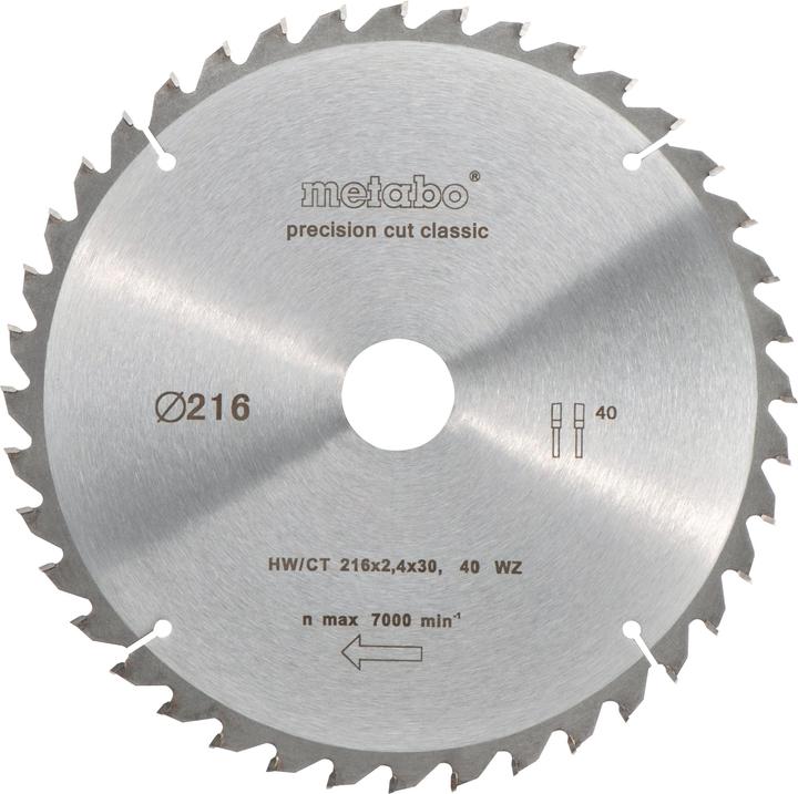 Produktbild Metabo Kreissägeblatt HW/CT