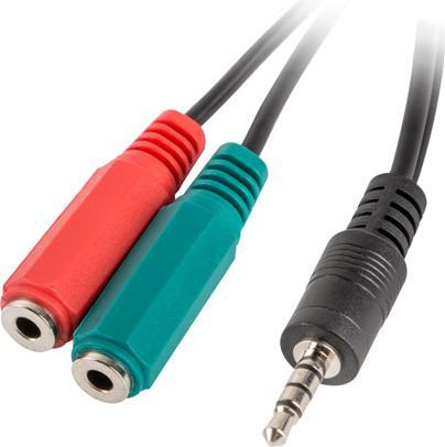Lanberg AD-0023-BK adapter Jack (0.20 m, 3.5mm jack (AUX))