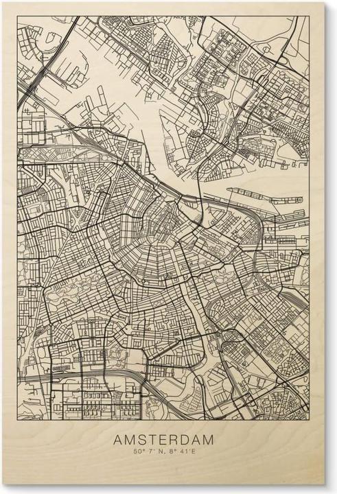 Immagine prodotto Trenddeko Mappa della città di Amsterdam (30 x 45 cm)