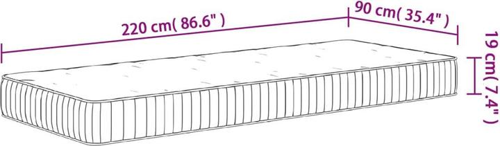 Produktbild VidaXL Jeronima (90 x 220 cm, Federkern)
