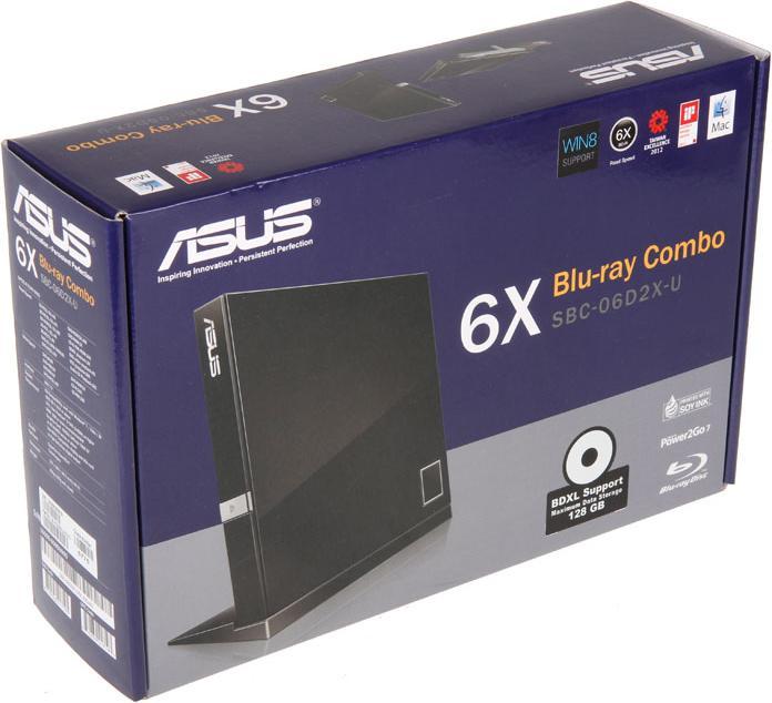 Image du produit ASUS Sbc-06d2x-U (Lecteur Blu-ray, Graveur de CD, Lecteur de CD, Graveur de DVD, Lecteur DVD)