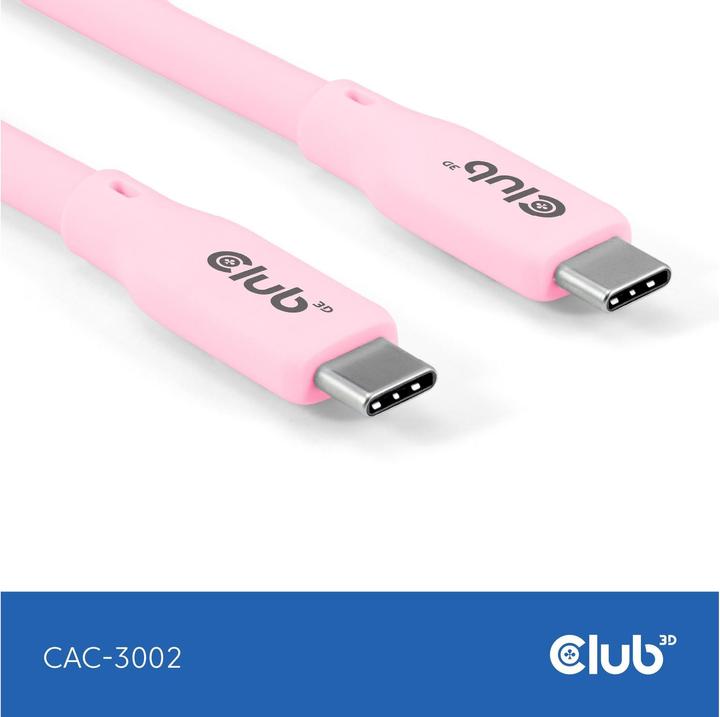 Immagine prodotto Club 3D Club3D Lifestyle Cavo USB-C PD 240W, 20Gbps 2m rosa pc/st retail (2 m, USB 4.0)