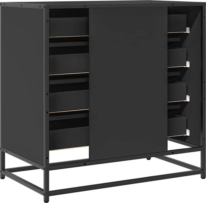 Immagine prodotto VidaXL Cassettiera nera 70x41x70 cm Cassettiera in legno (70 x 41 x 70 cm)
