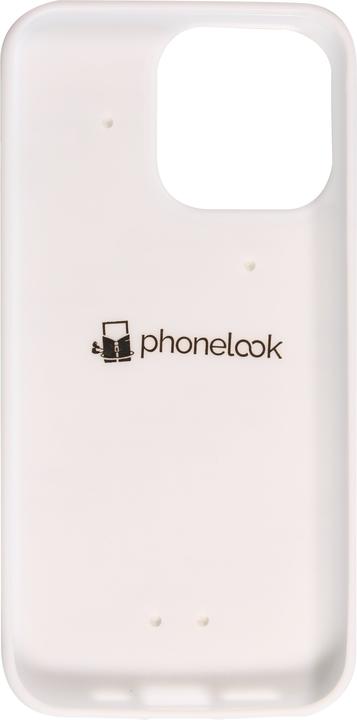 Actual product image PhoneLook Coque Silicone rigide blanc Shimmering Orange (Apple iPhone 13 Pro)