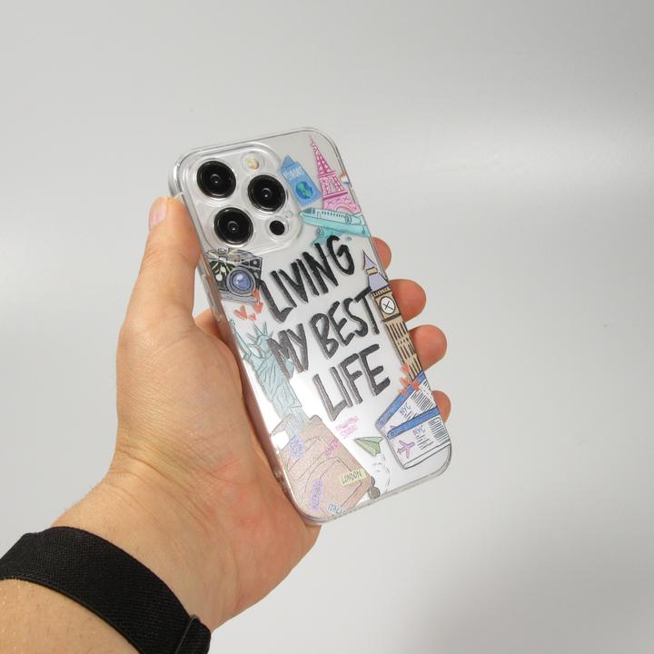 Produktbild PhoneLook Hülle es Silikon Cover Living my best Life (Apple iPhone 14 Pro Max)
