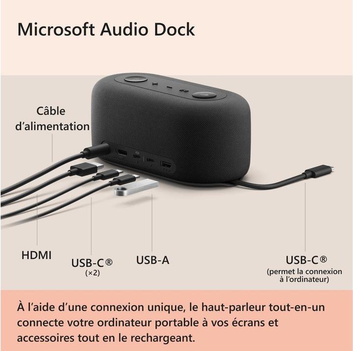 Produktbild Microsoft Audio Dock (USB-C, 5 Ports)