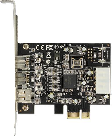 Actual product image Delock 89153, PCI-E x1 to 2x 1394B + 1x 1394A