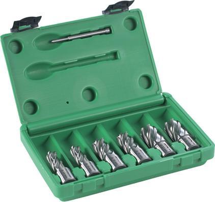 Hikoki Zubehör 754496 Kernbohrersatz 2 x 14/18/22 x 30 mm + Zentrierstift 7-teilig (30 Millimeter)