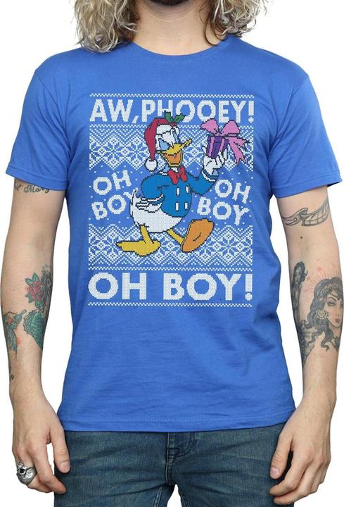 Immagine prodotto Disney Donald Duck Christmas Fair Isle Maglietta Uomo (XL)