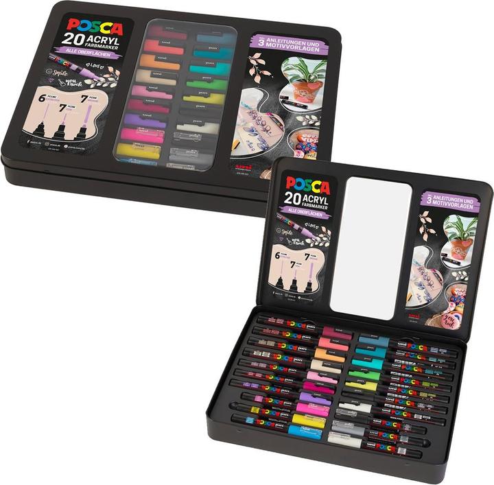 Actual product image Posca Marker PC-3M round tip (Multicoloured, 20 x)