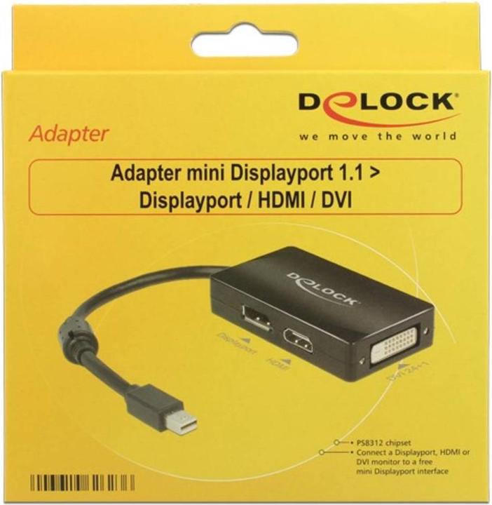 Produktbild Delock Mini DP zu (DP, DVI, HDMI, 16.16 cm)