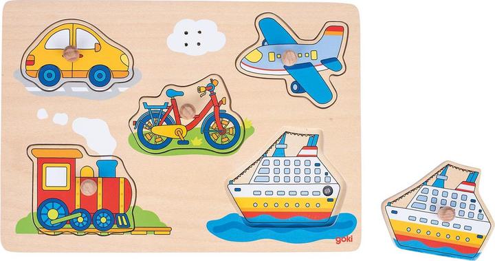 Actual product image Goki Sound puzzle means of transport (5 pieces)