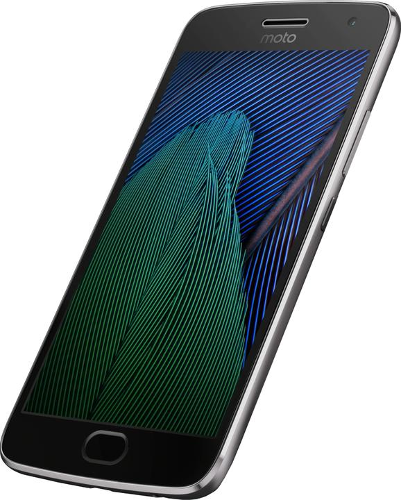 Motorola Moto G5 Plus (32 GB, Lunar Gray, 5.20", Dual SIM + SD, 12 Mpx, 4G)