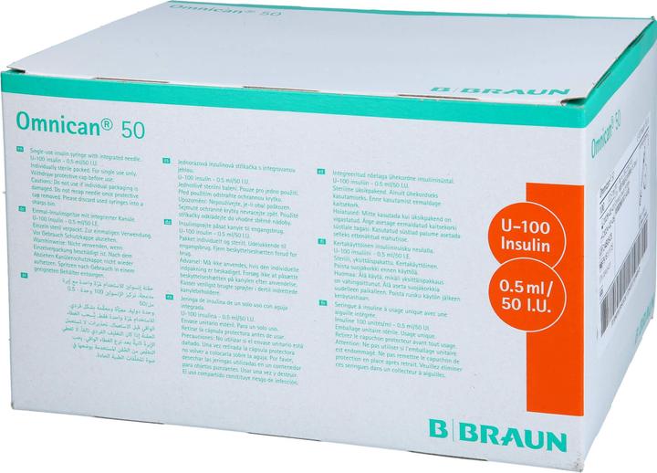 Produktbild B.Braun Insulin 50 0.5ml 0.3x8mm G30 einz (Insulinspritze)