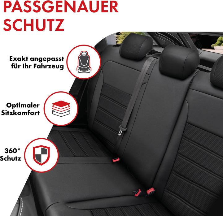 Image du produit Walser Housse de siège pour Opel Corsa D (S07) 07/2006-08/2014, 1 housse de banquette arrière