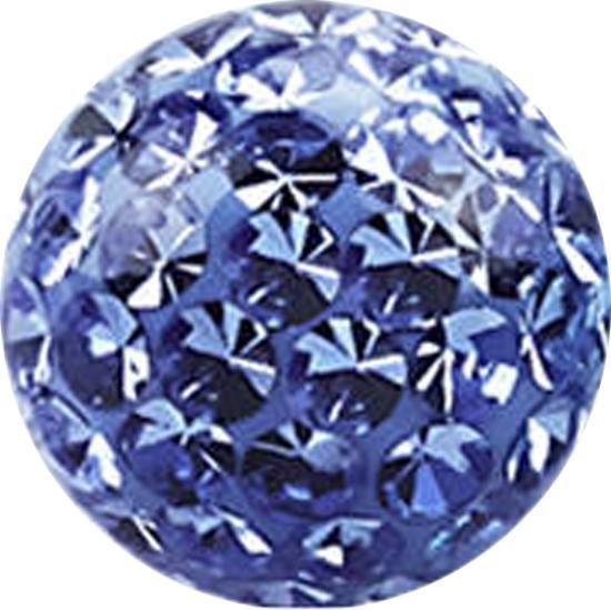 Image du produit Star Piercing Boule de cristal Micro bleu clair couche de protection époxy (Acier chirurgical 316L, sans laiton)