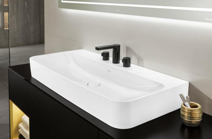 Produktbild Villeroy & Boch Villeroy und Boch Waschtisch Finion 416884 800x470mm, verdeckter Überlauf, 1 Hahnloch (470 mm, 800 mm)
