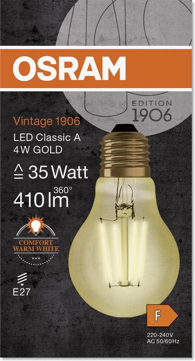 Immagine prodotto Osram Vintage 1906 (E27, 4 W, 410 lm, 1 x, F)