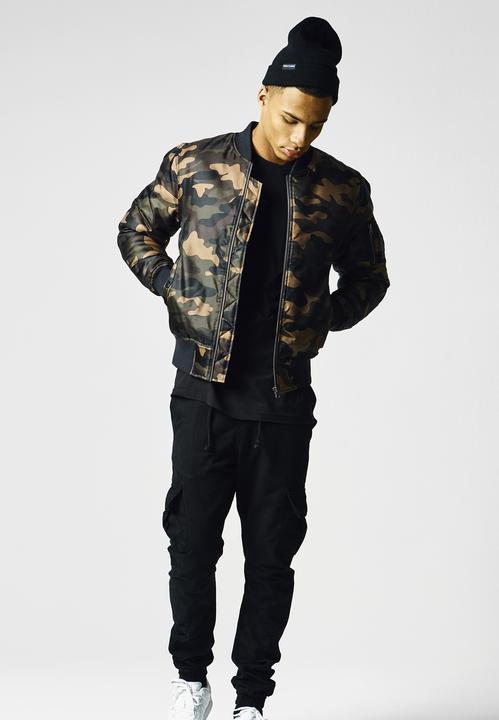 Actual product image Urban Classics Camo Basic Bomber Jacket (S)
