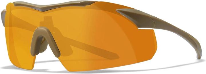 Wiley X WX VAPOR 2.5 Shields: grey/clear/light Rust, Frame: matte tan (Matte Tan, Anthrazit, helles Orange, Klar)