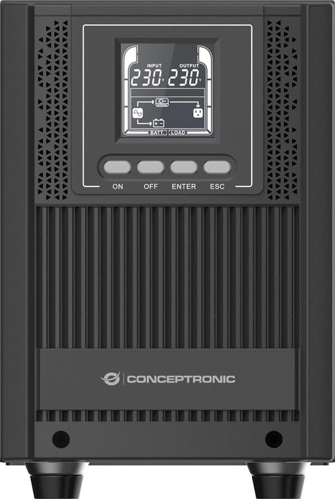 Produktbild Conceptronic ZEUS USV 2000VA Online UPS,IEC EPO Port (2000 VA, 1800 W, Online-Doppelwandler USV)