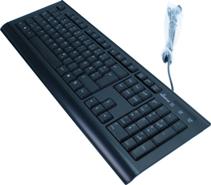 Actual product image MediaRange MEDIAR STANDARD KEYBOARD BLACK MROS101 wired (DE, Cable)