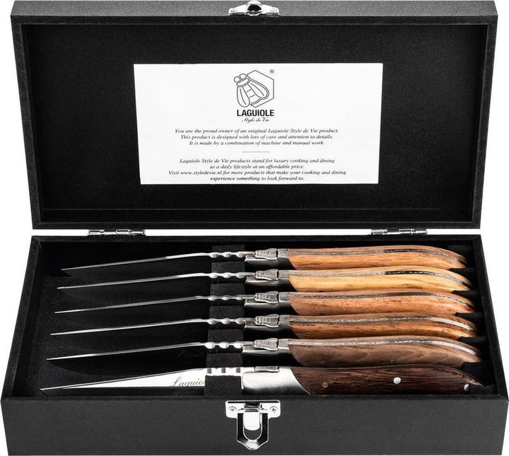 Laguiole Steakmesser Luxuslinie - 6 -Stück (6 Stück, Messer)