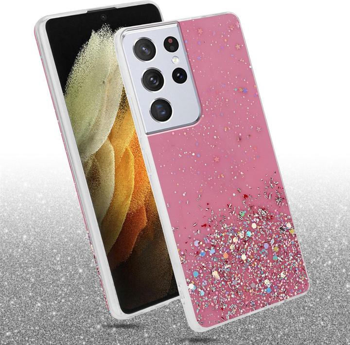 Actual product image Cadorabo TPU cover sparkling glitter (Samsung Galaxy S21 Ultra)