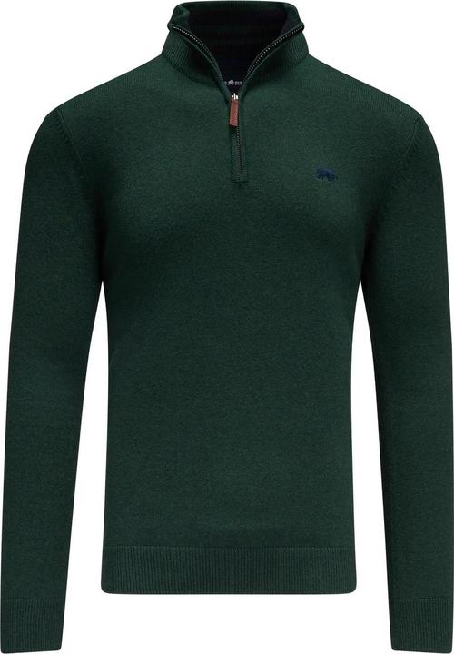 Actual product image Raging Bull Mens Classic Knitted Cashmere Blend Quarter Zip Jumper (5XL)