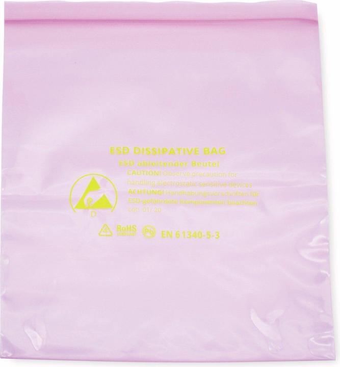 Produktbild Quadrios ESD-Beutel (L x B) 250 mm x 300 mm ableitfähig ESD-Kennbuchstabe D 10 St. (10 Stück)