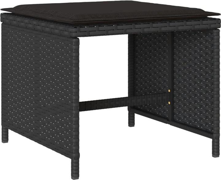 Image du produit VidaXL Meuble de jardin Ensemble de jardin 15 pièces noir Poly rotin (275 cm)
