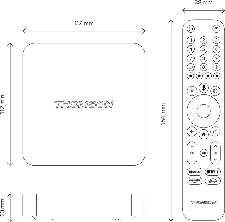Immagine prodotto Thomson Streaming BOX: Google TV 4K UHD (8 GB, iOS 12)