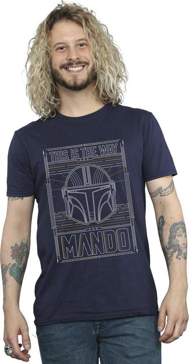 Produktbild Star Wars The Mandalorian The Way Outline Helm TShirt (L)
